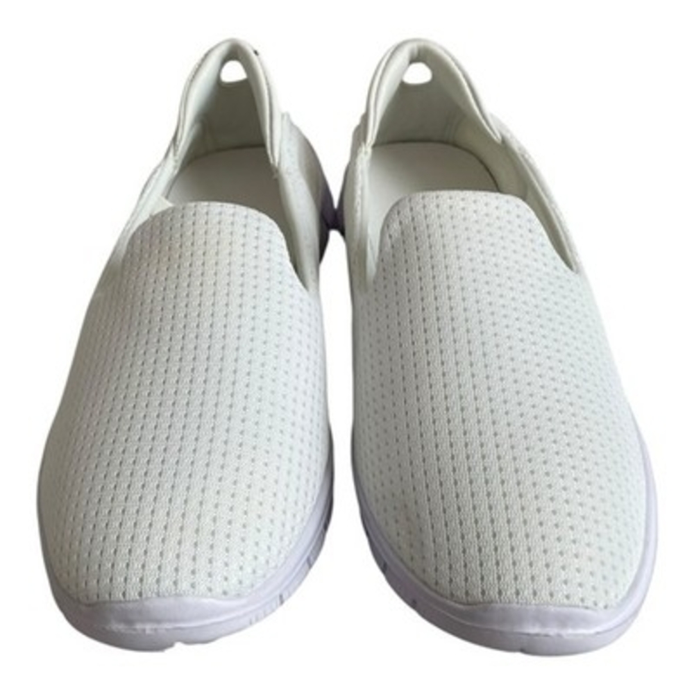 Women’s White Mesh Athletic Sneakers Walking Moccasins Shoes Sz US 10/ EU 41 New - Picture 8 of 10